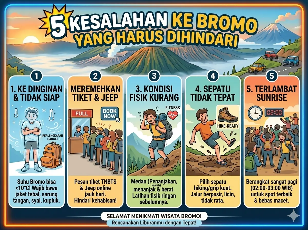 5 Kesalahan ke Bromo yang Harus Dihindari
