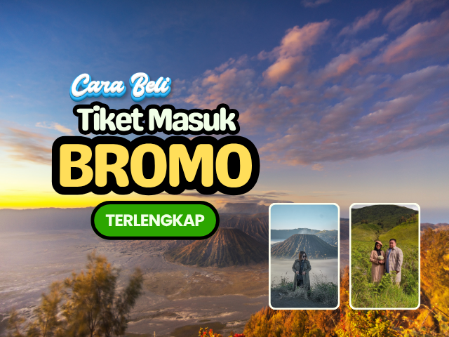 Infografis Panduan Cara Beli Tiket Masuk Bromo Online Resmi di Website TNBTS